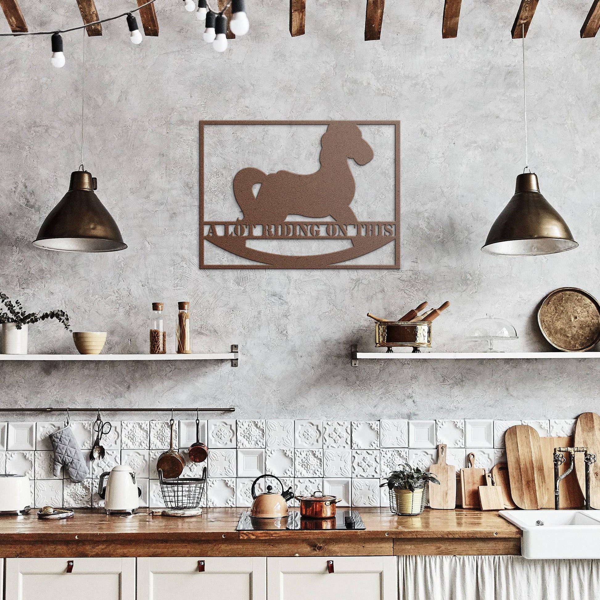 A Lot Is Riding On This - Metal Wall Art