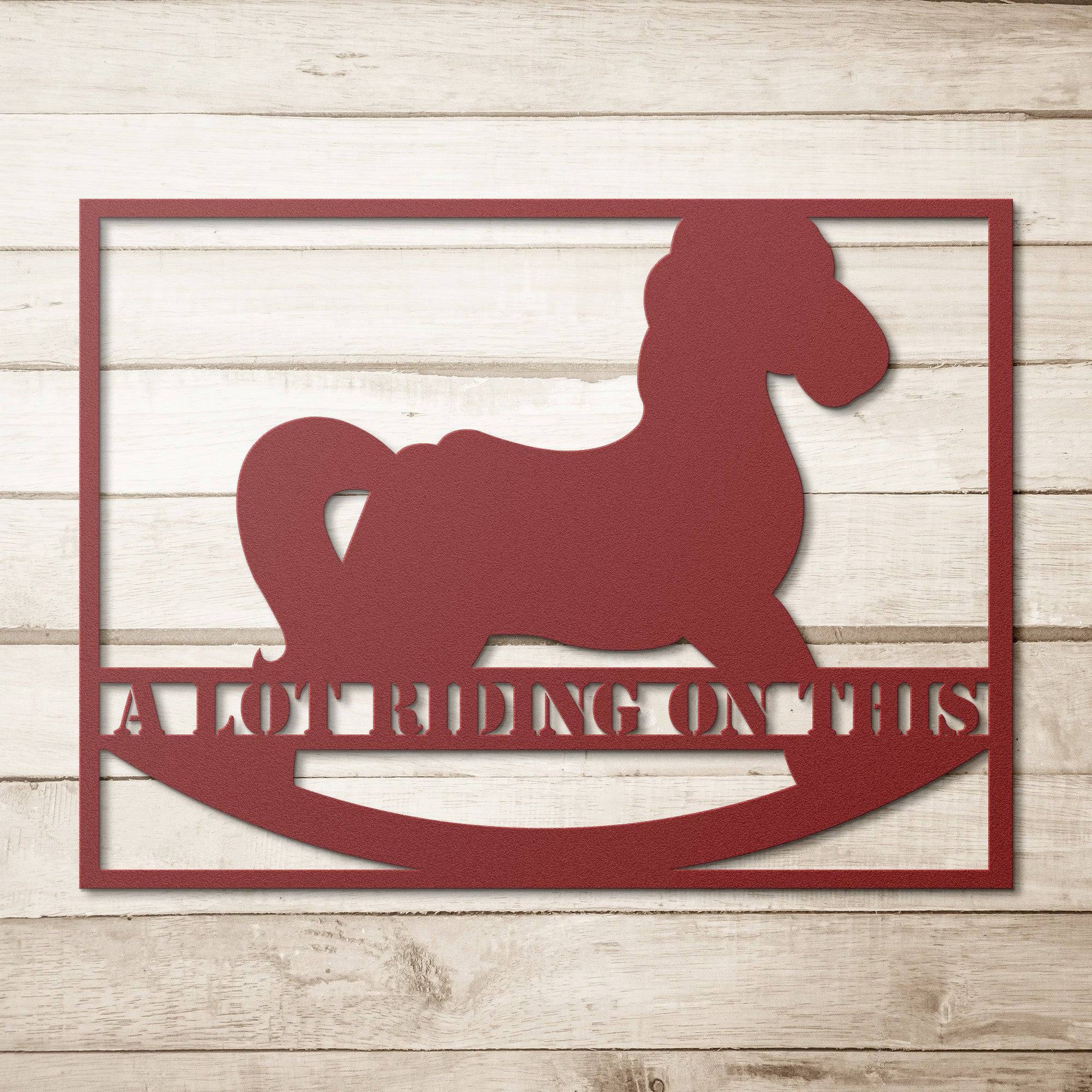 A Lot Is Riding On This - Metal Wall Art
