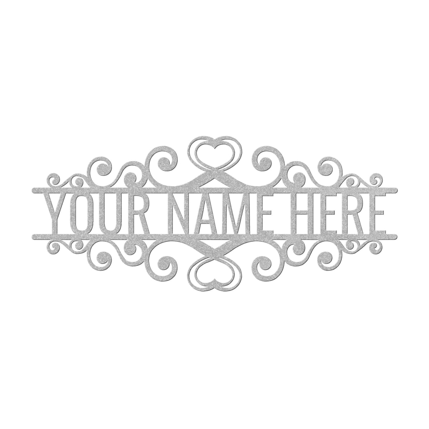 Fancy Family Name/Address Custom Metal Wall Art - Kith and Kin Forever
