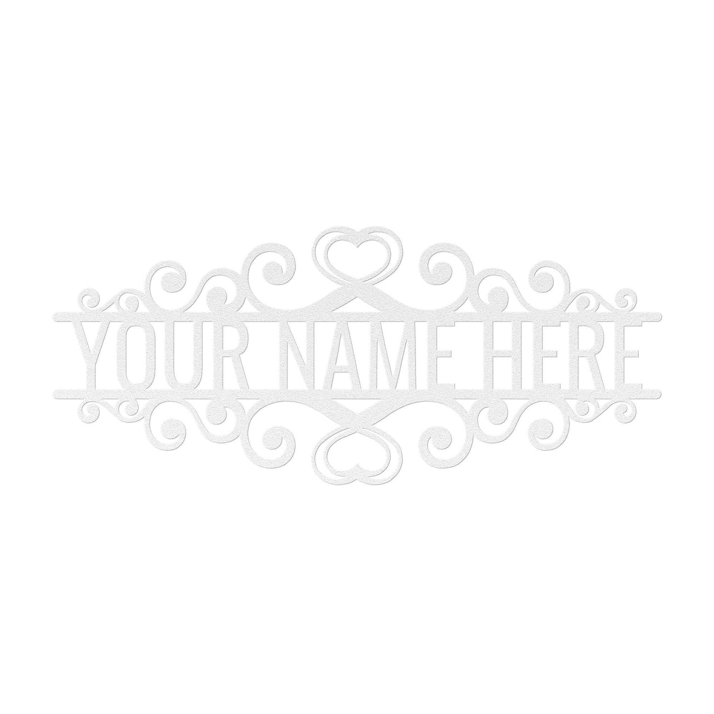 Fancy Family Name/Address Custom Metal Wall Art - Kith and Kin Forever