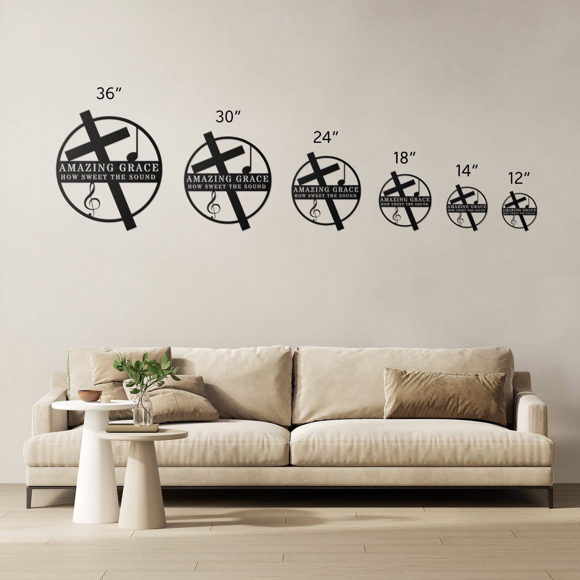 Amazing Grace Steel Sign - Kith and Kin Forever