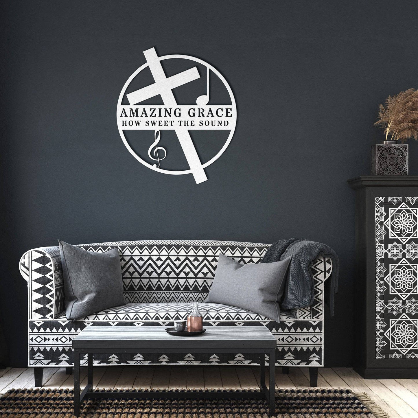 Amazing Grace Steel Sign - Kith and Kin Forever