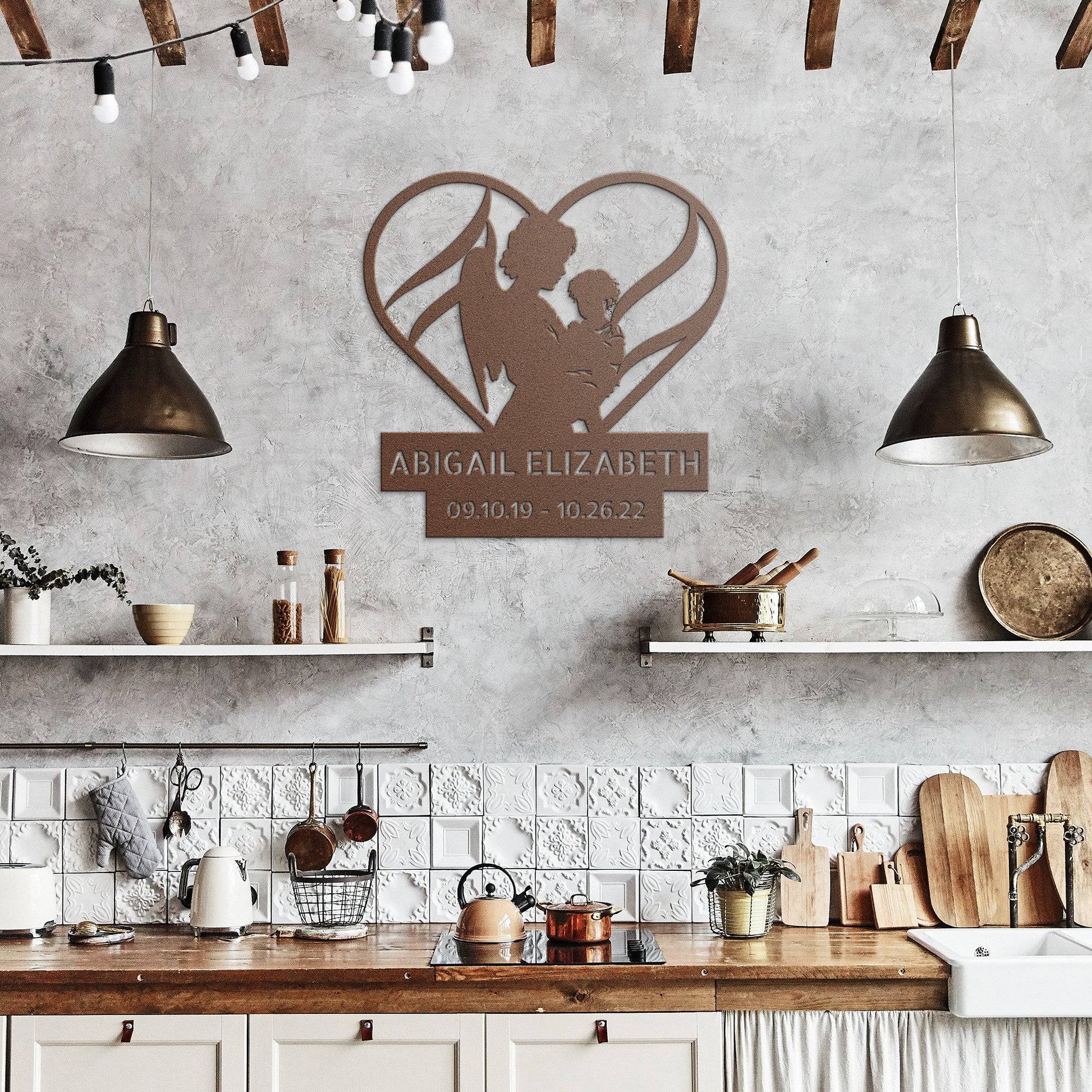 Angel's Embrace Memorial Wall Art - Kith and Kin Forever