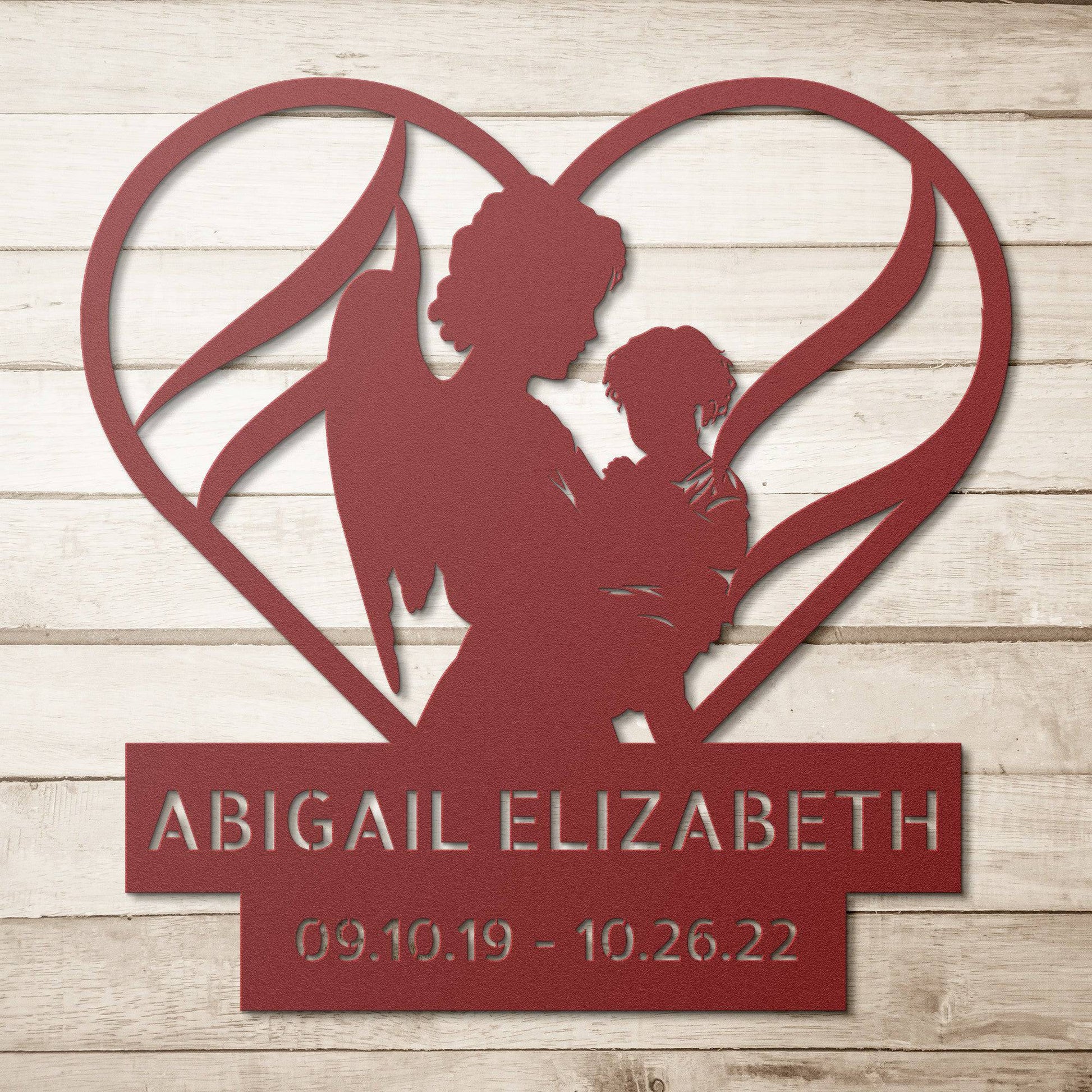 Angel's Embrace Memorial Wall Art - Kith and Kin Forever