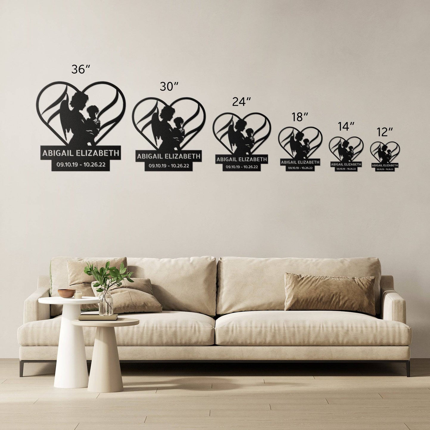 Angel's Embrace Memorial Wall Art - Kith and Kin Forever