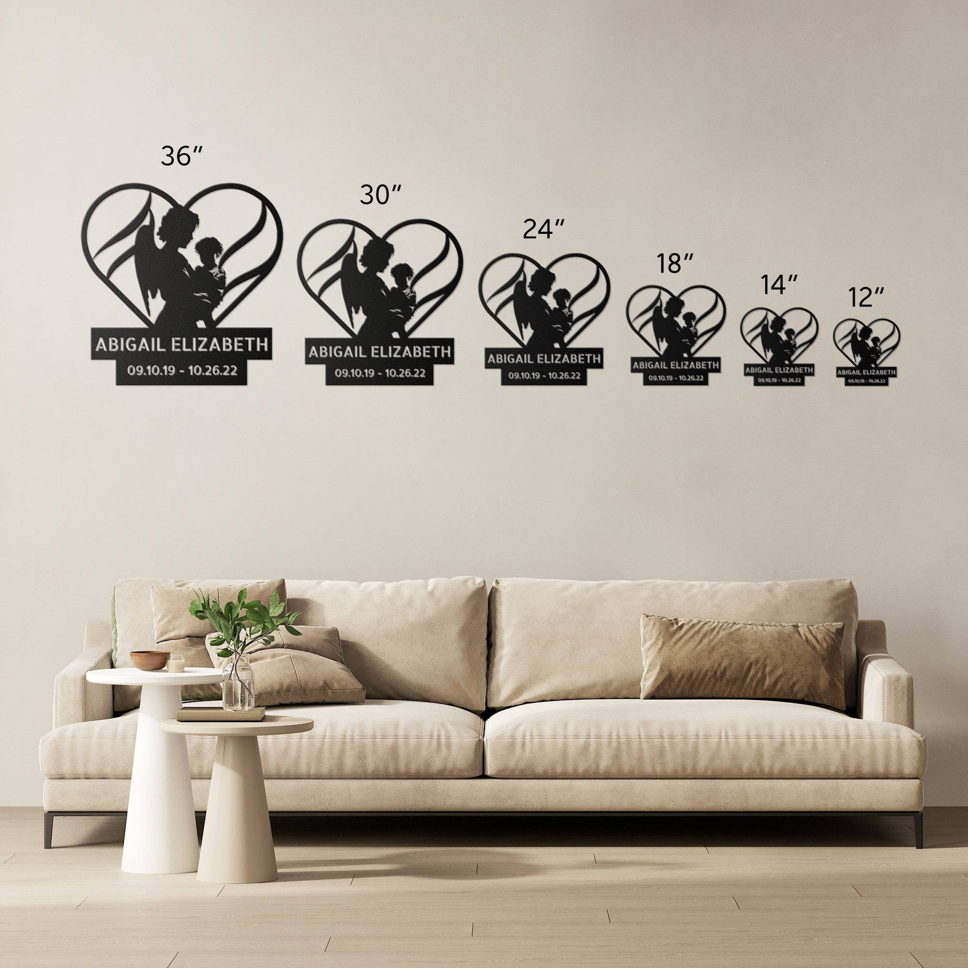 Angel's Embrace Memorial Wall Art - Kith and Kin Forever
