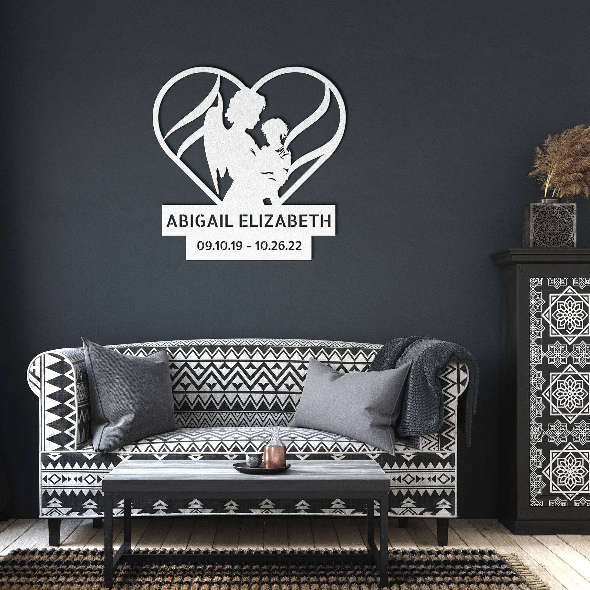 Angel's Embrace Memorial Wall Art - Kith and Kin Forever