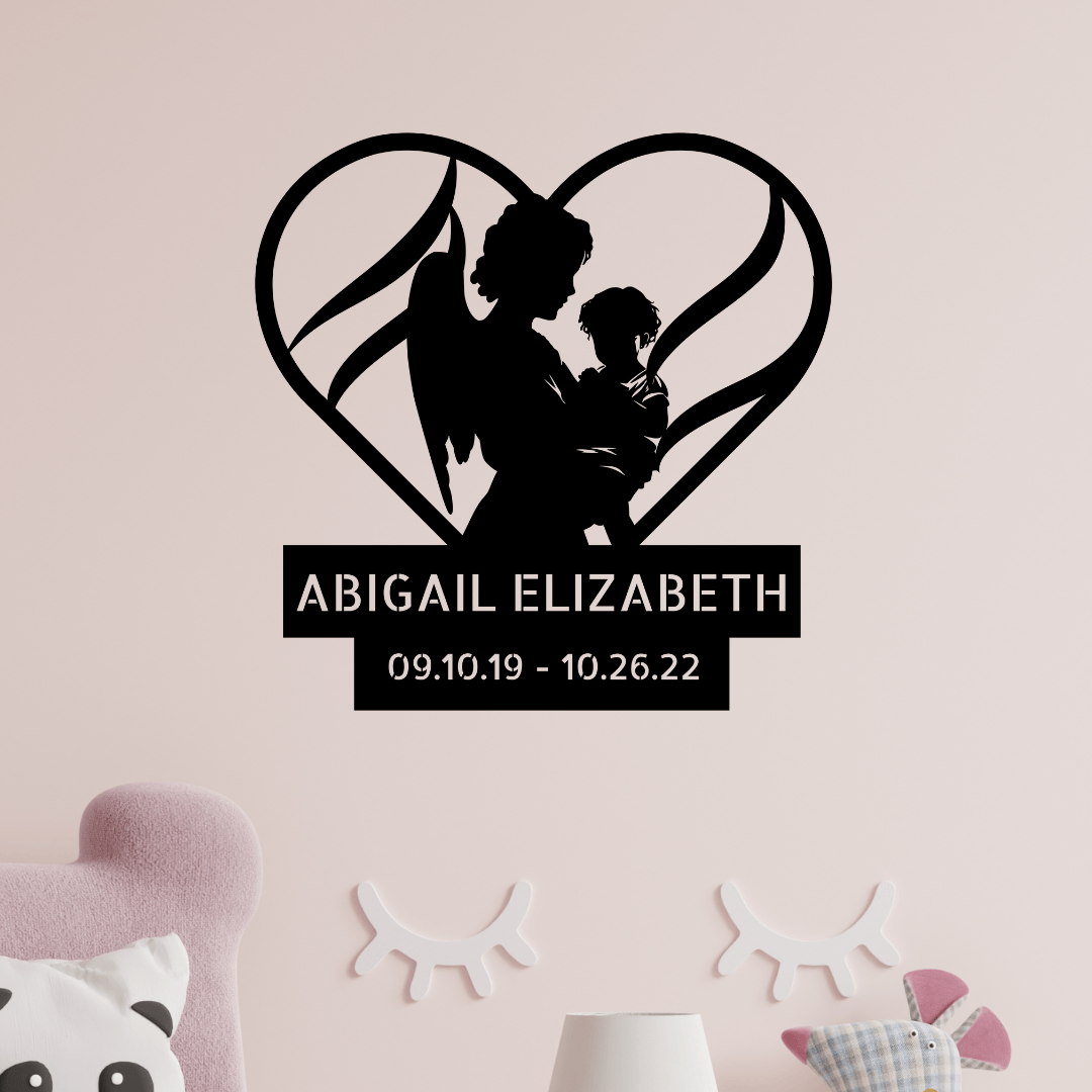 Angel's Embrace Memorial Wall Art - Kith and Kin Forever