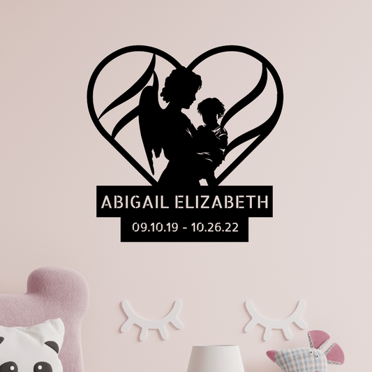 Angel's Embrace Memorial Wall Art - Kith and Kin Forever