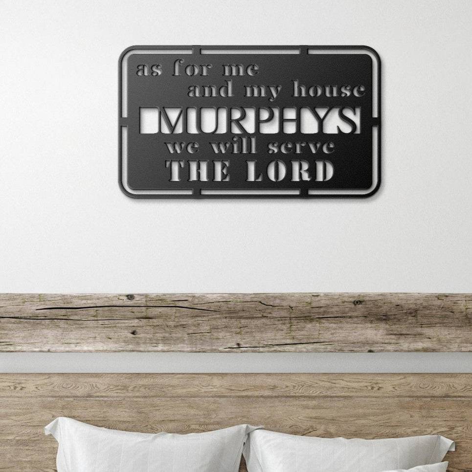 As For Me and My House - Joshua 24:15 - Bible Verse Wall Art