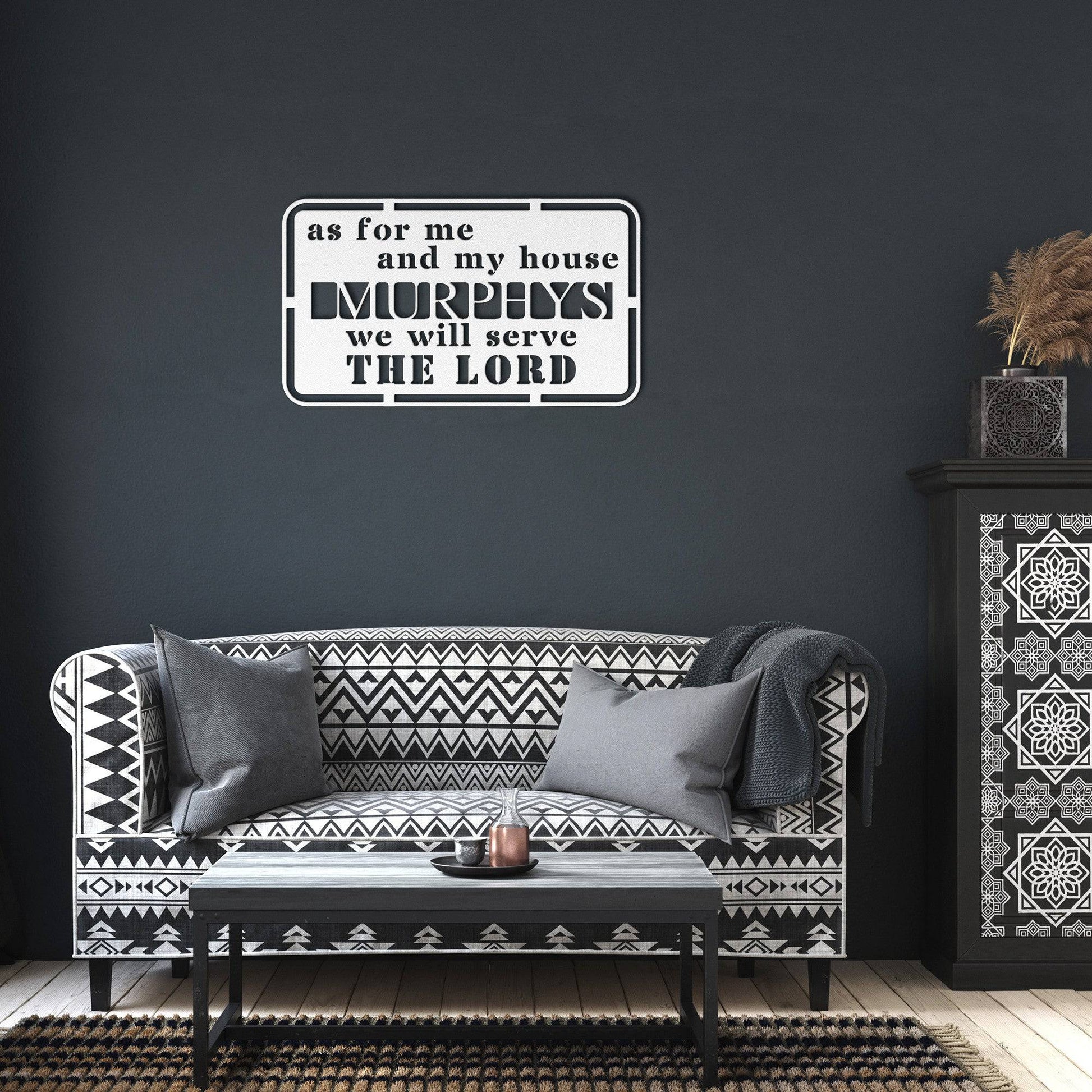 As For Me and My House - Joshua 24:15 - Bible Verse Wall Art