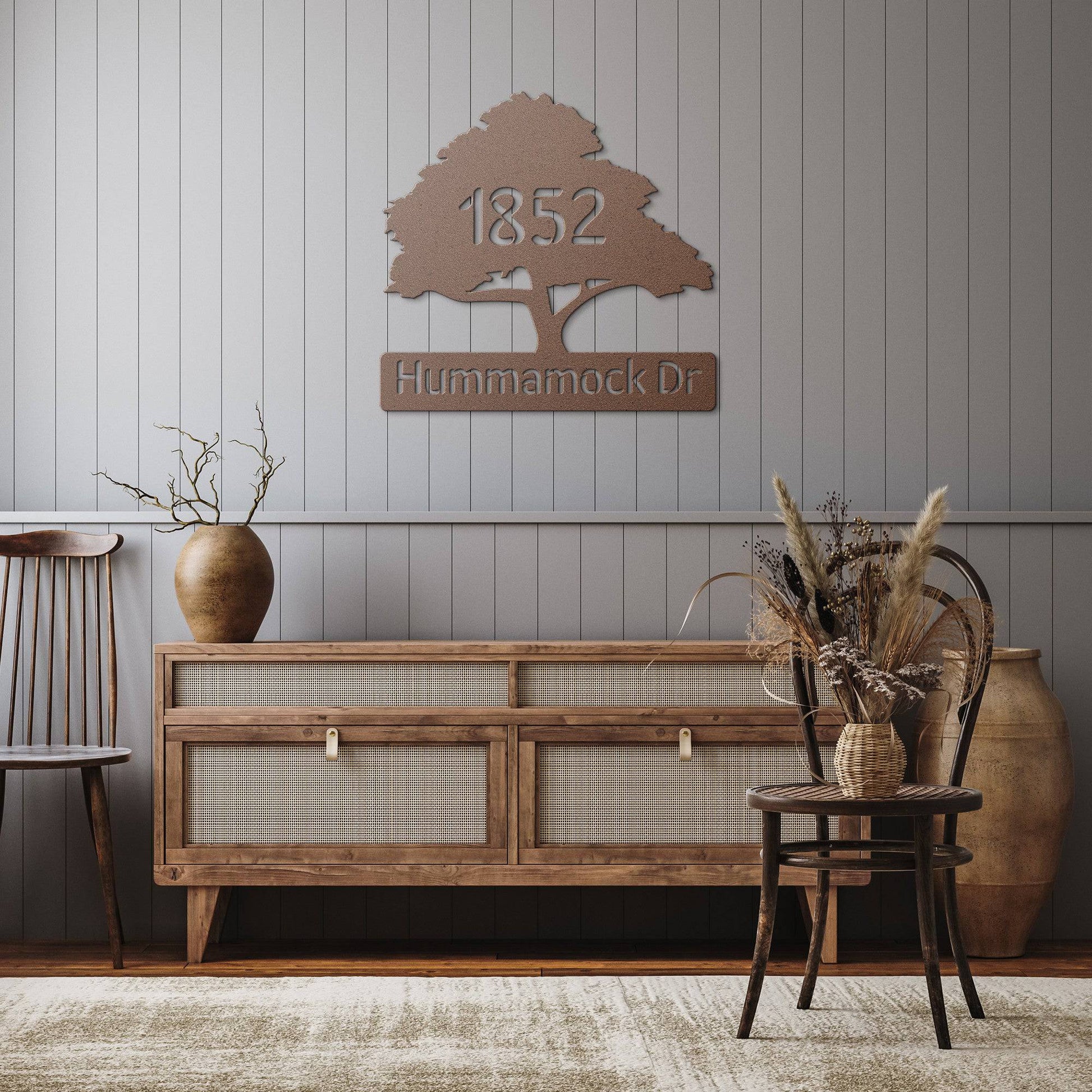 Family Shade Tree Steel Sign - Kith and Kin Forever