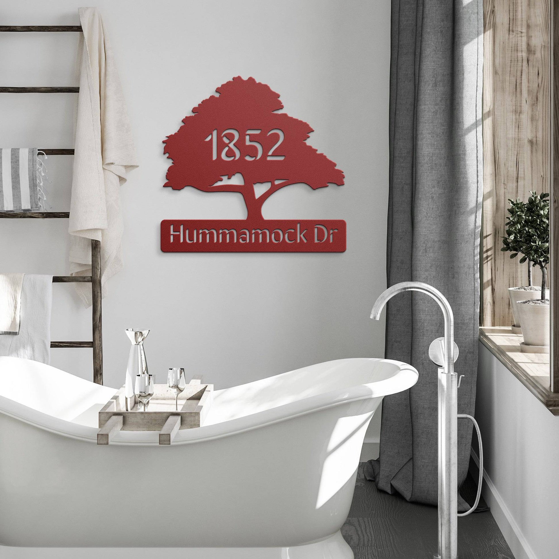 Family Shade Tree Steel Sign - Kith and Kin Forever