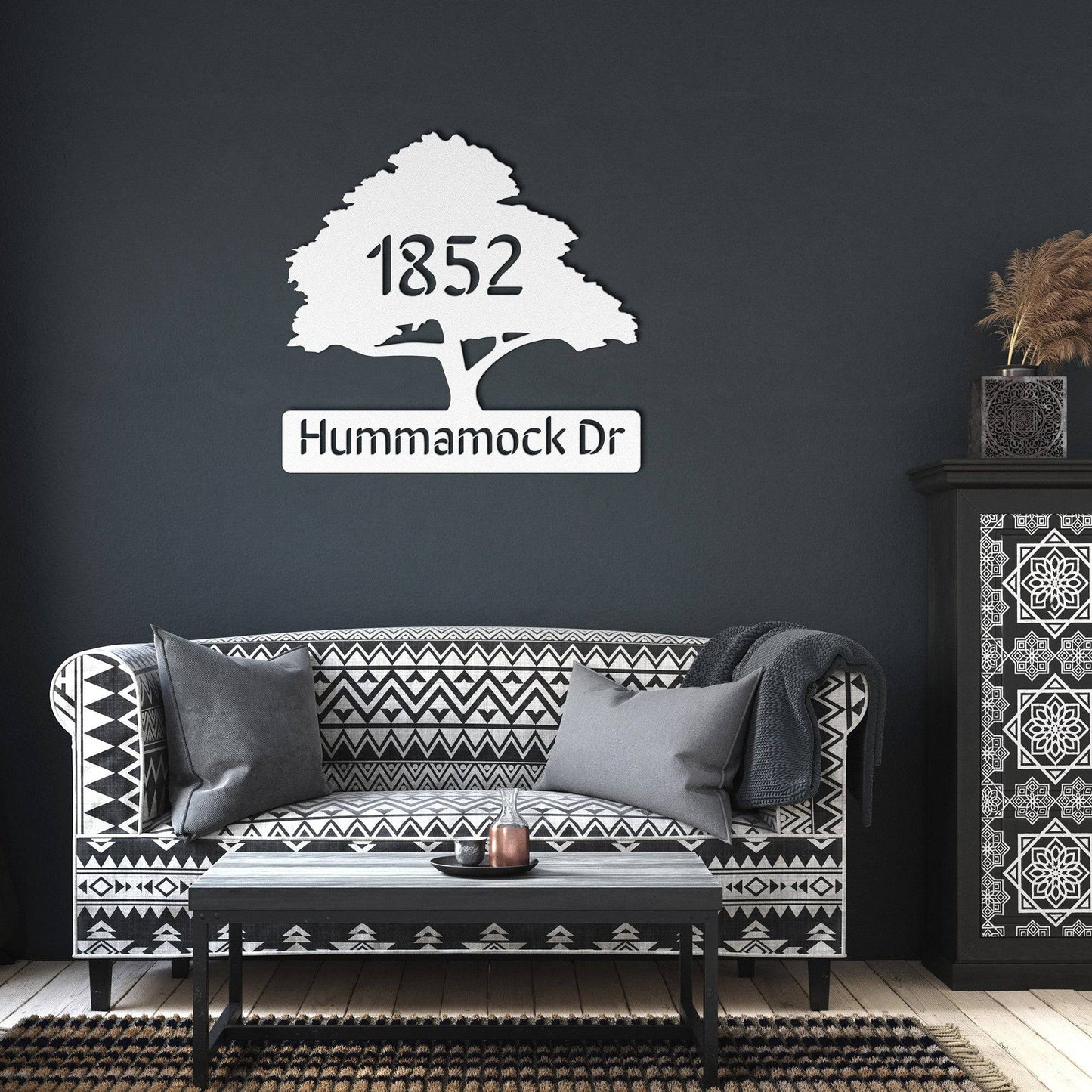 Family Shade Tree Steel Sign - Kith and Kin Forever