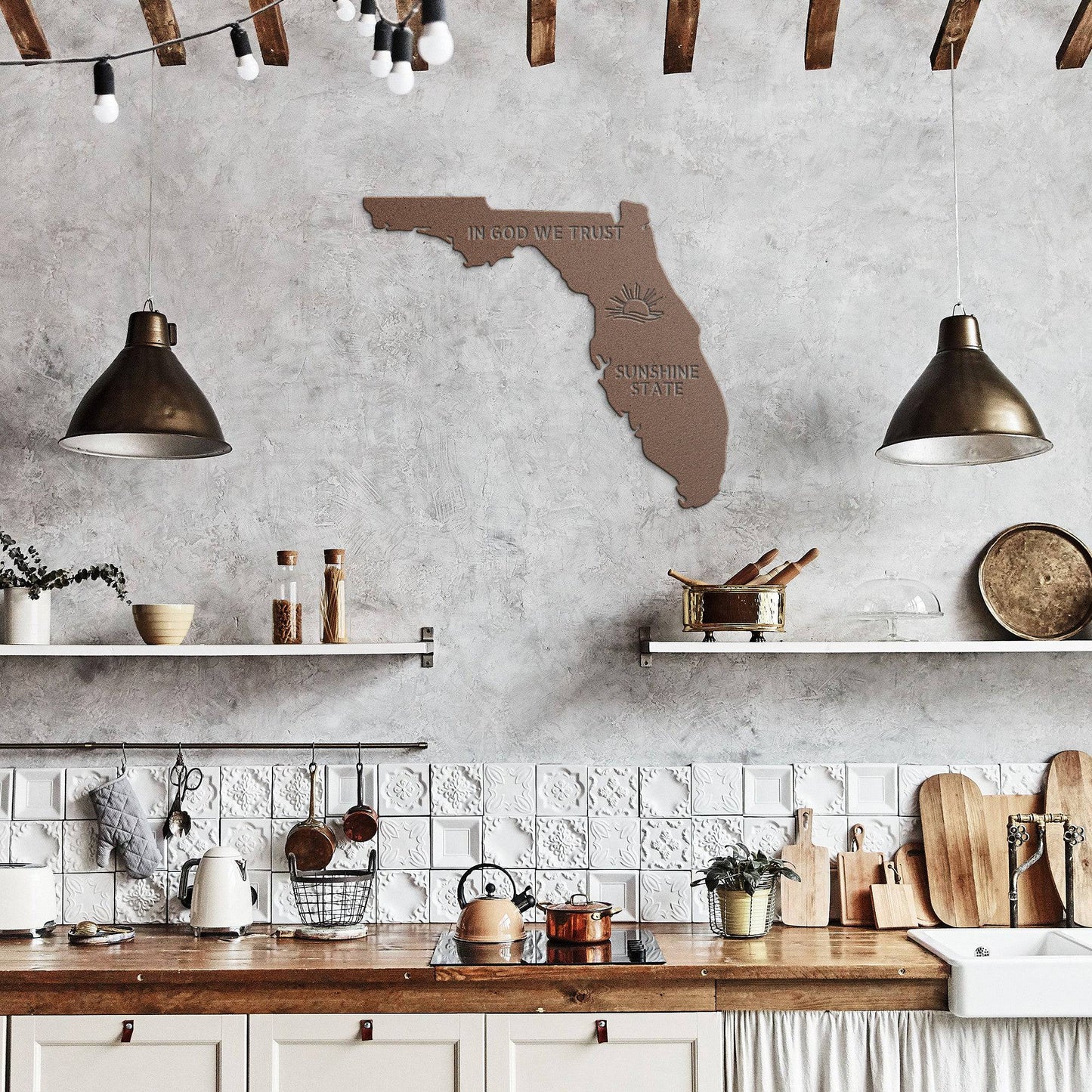 Florida - Sunshine State - Metal Wall Art - Kith and Kin Forever