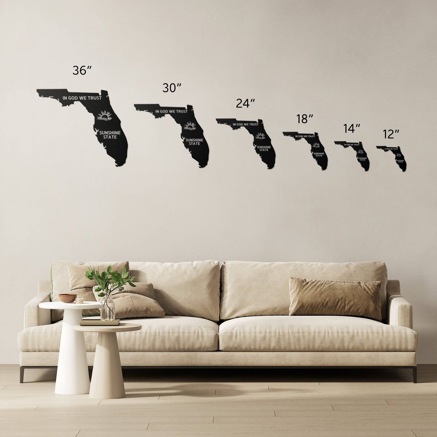 Florida - Sunshine State - Metal Wall Art - Kith and Kin Forever