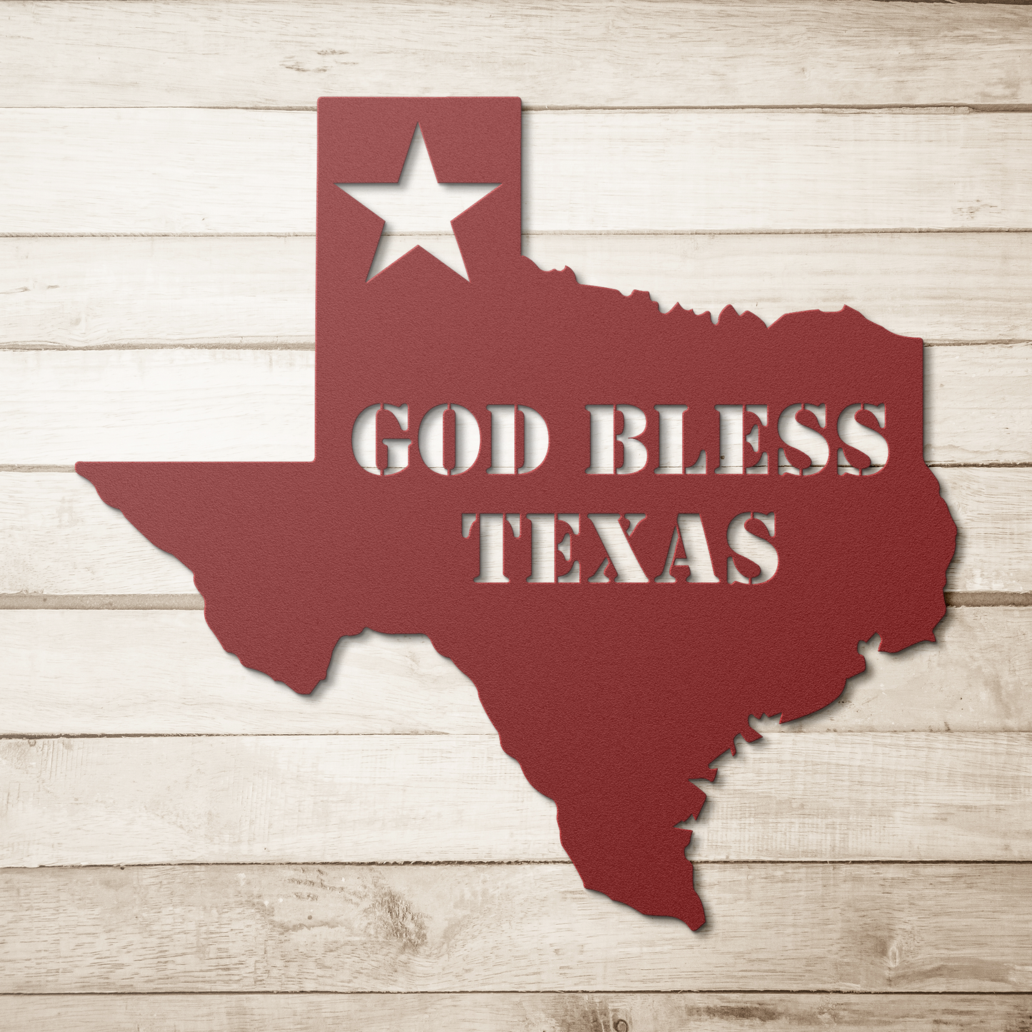 God_Bless_Texas_Metal_Sign_Red_Simple_Wood_BKGD_Mockup.png