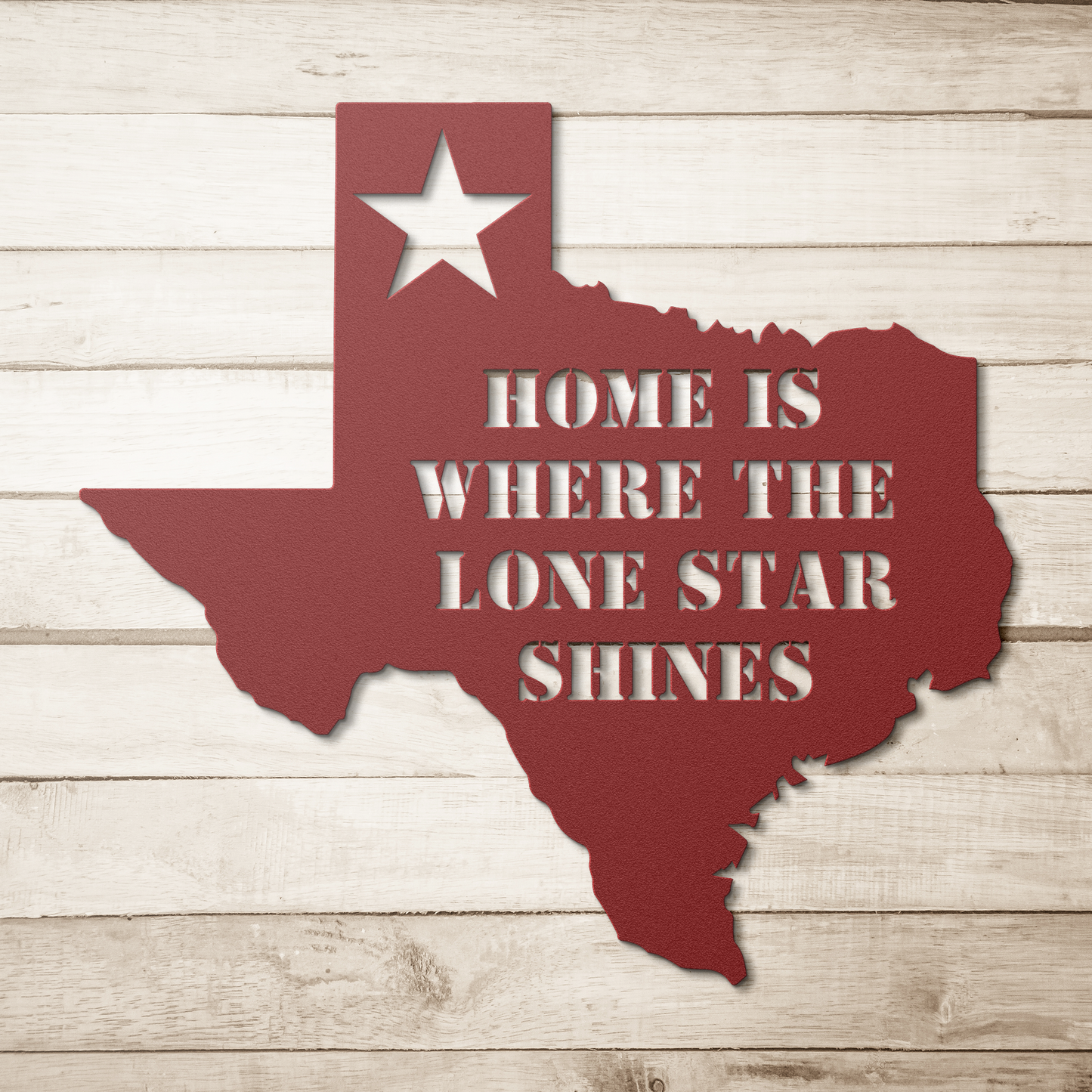 Home_is_Where_the_Lone_Star_Shines_Metal_Red_Simple_Wood_BKGD_Mockup.png