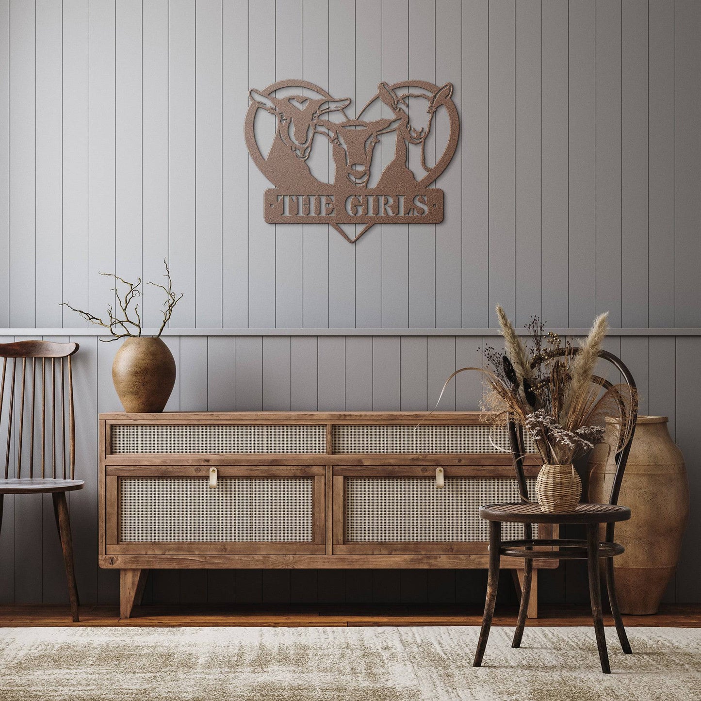 Kate's Girls - Custom Design Goat Metal Art - Kith and Kin Forever