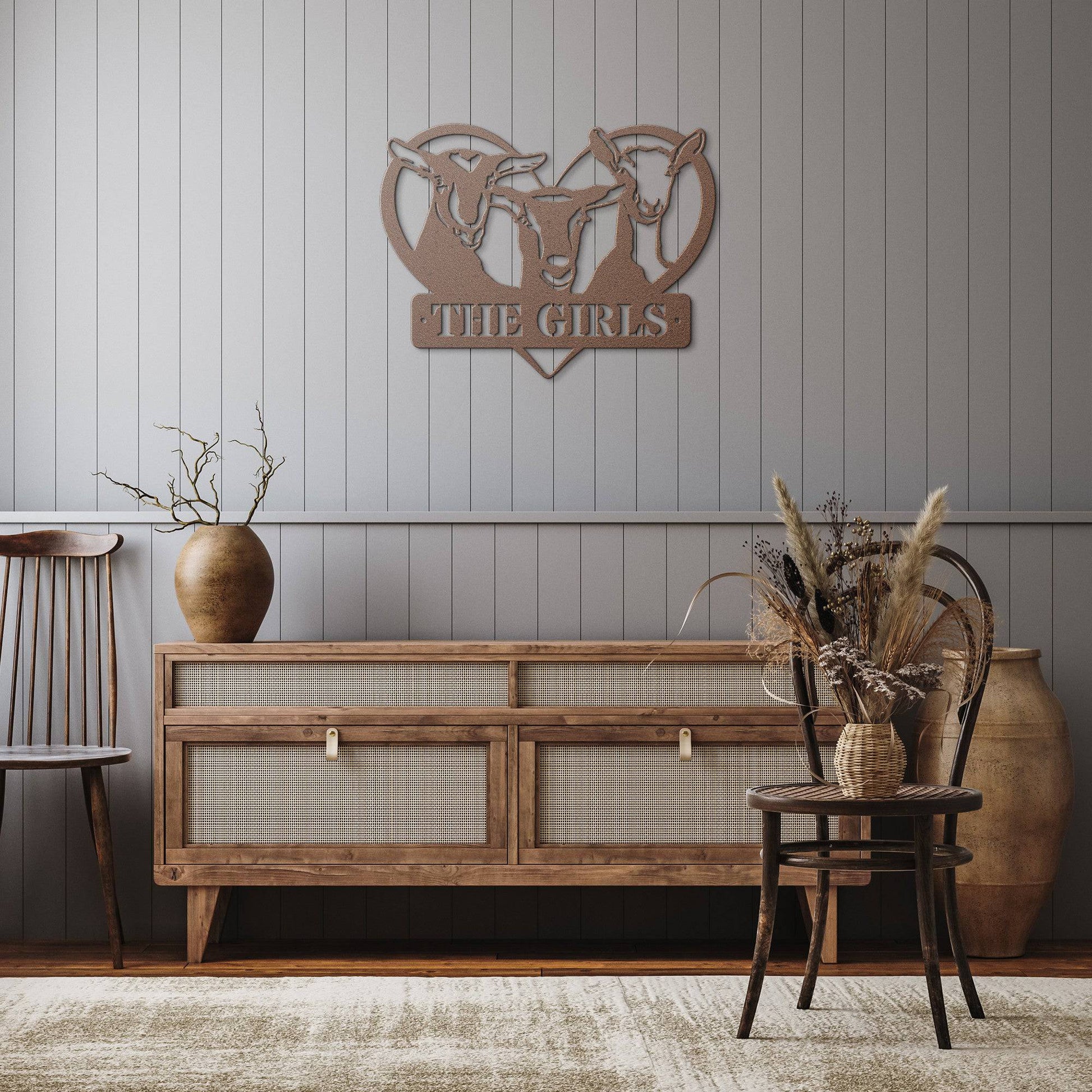 Kate's Girls - Custom Design Goat Metal Art - Kith and Kin Forever