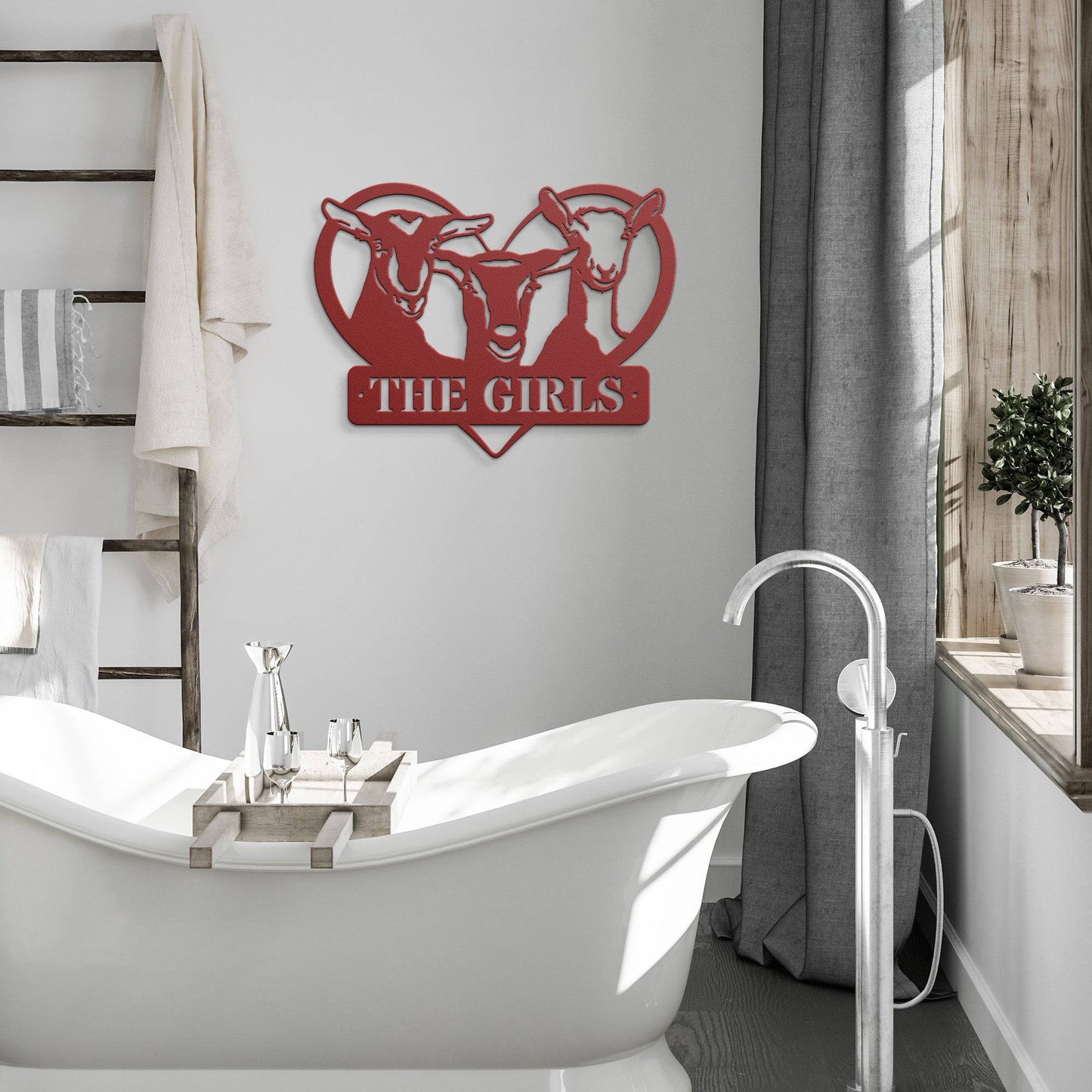 Kate's Girls - Custom Design Goat Metal Art - Kith and Kin Forever
