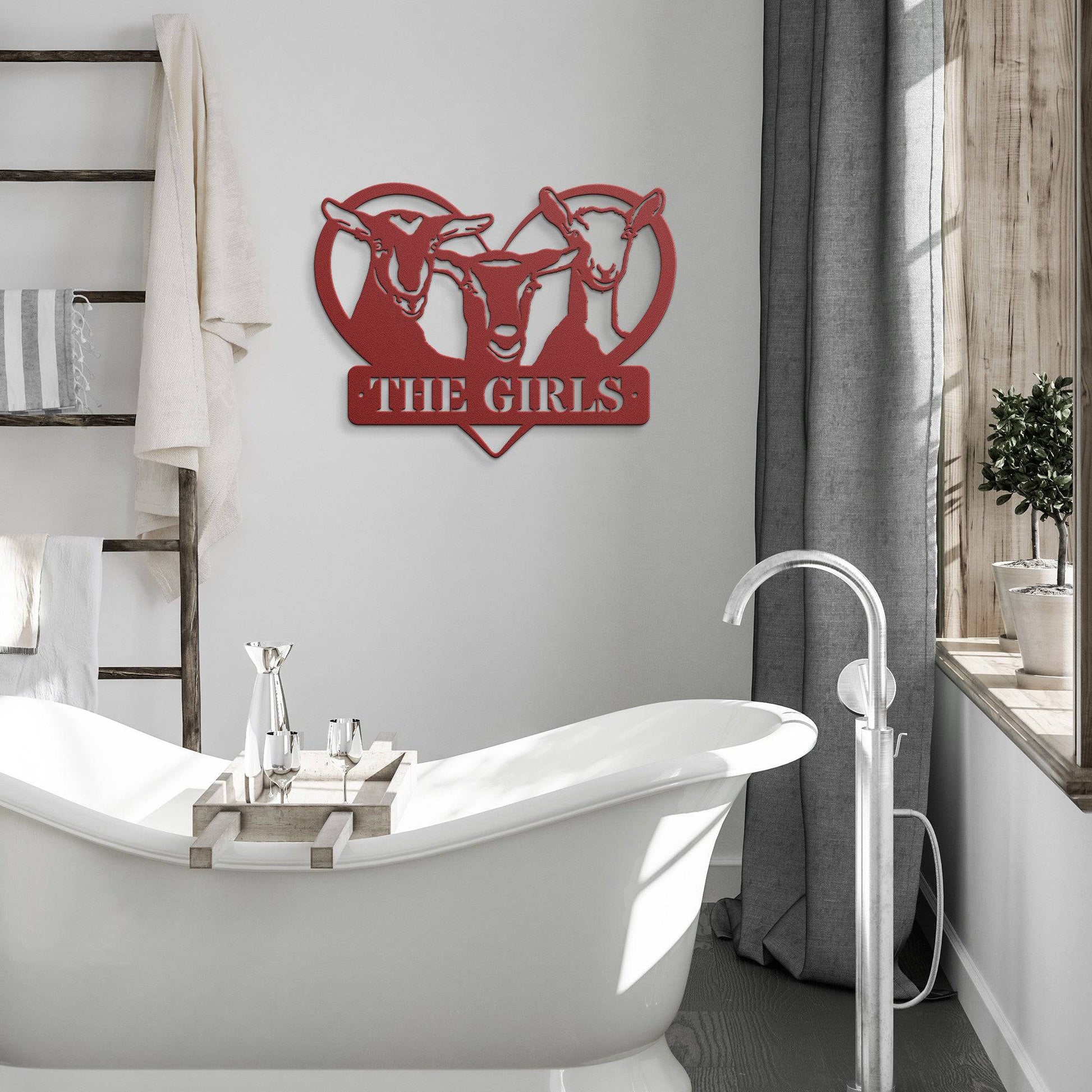 Kate's Girls - Custom Design Goat Metal Art - Kith and Kin Forever