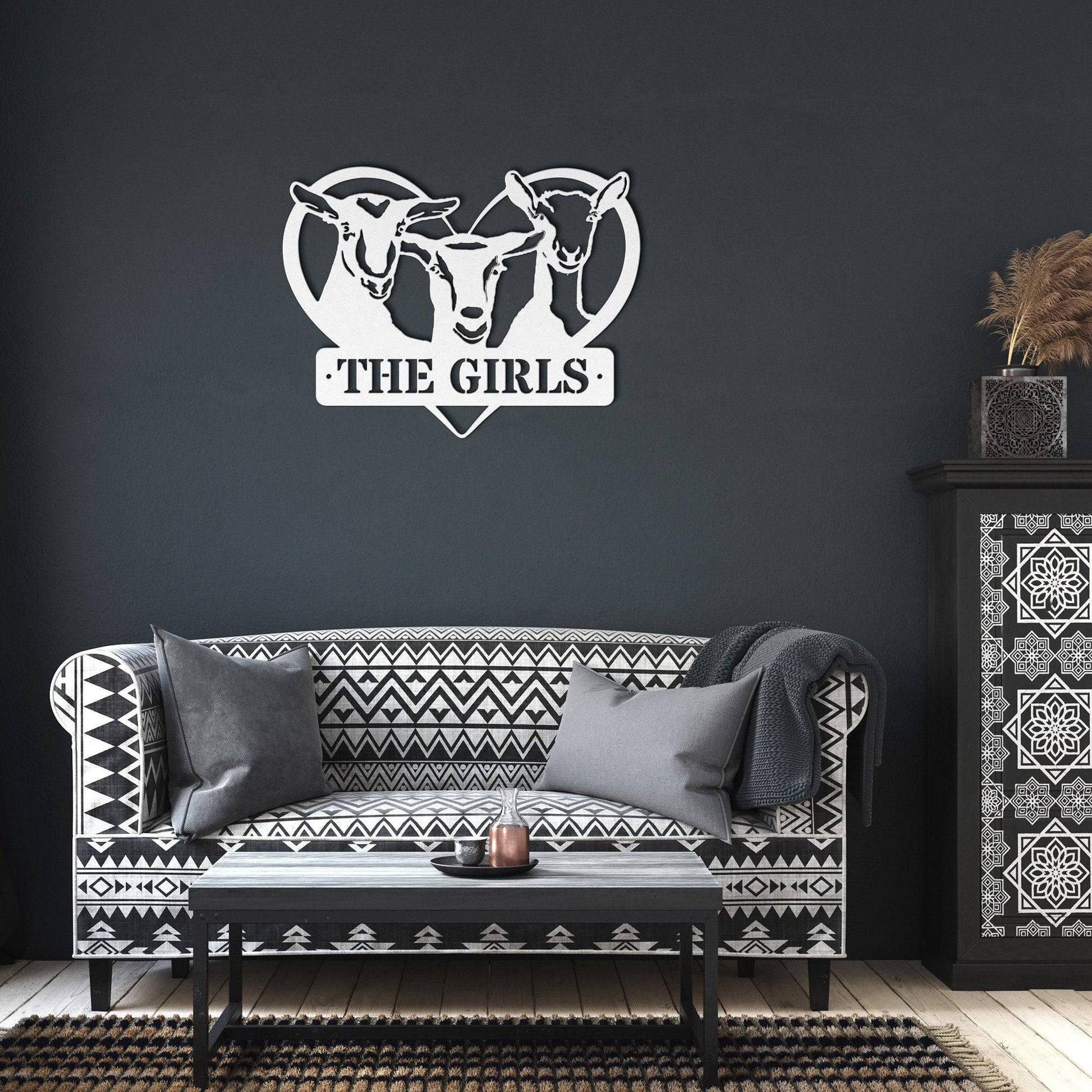 Kate's Girls - Custom Design Goat Metal Art - Kith and Kin Forever