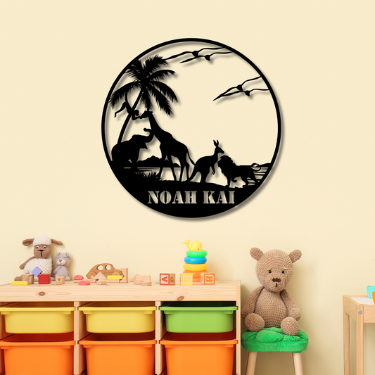Child's Animal Beach Personalized