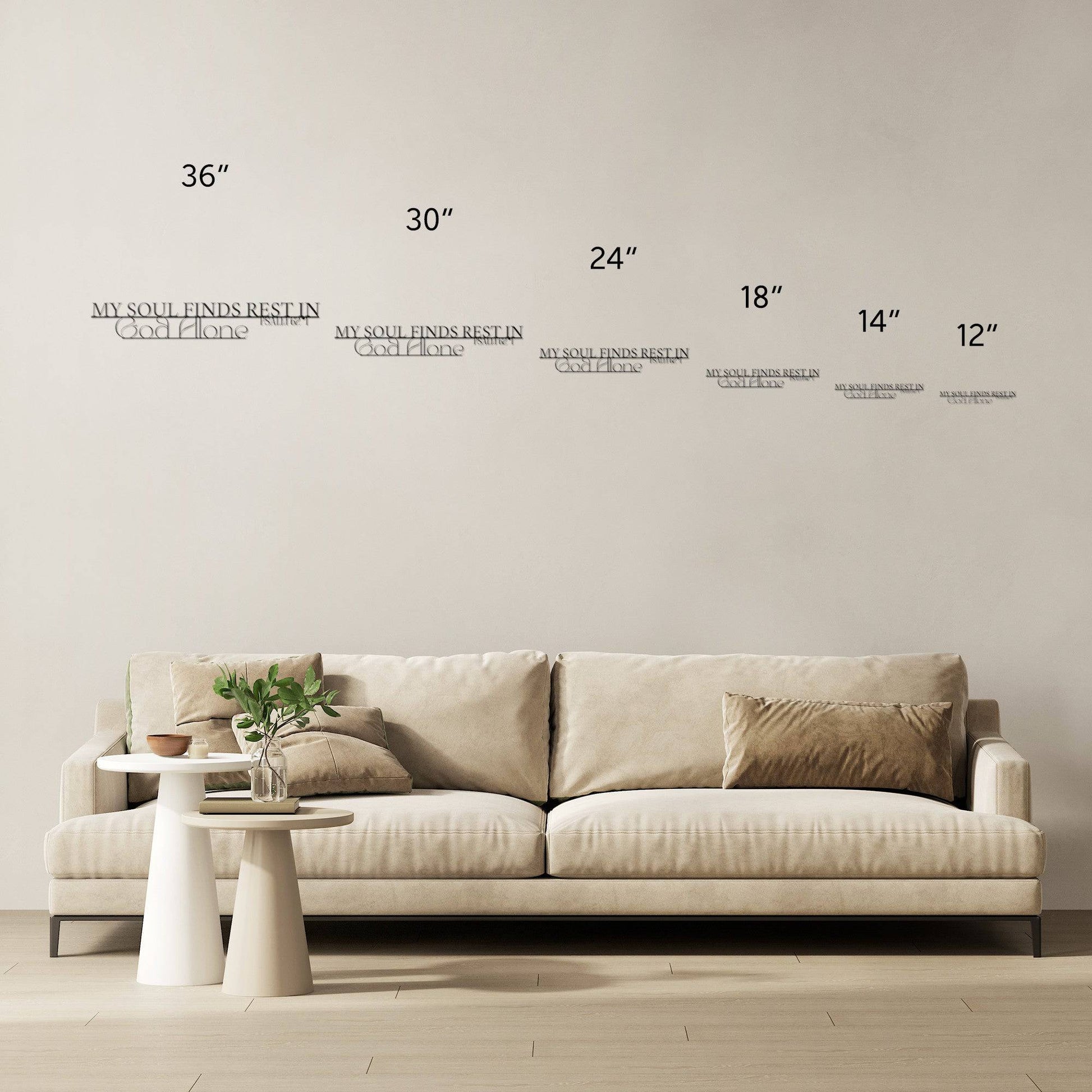 Psalm 62:1 My Soul Finds Rest in God Alone - Christian Metal Art - Kith and Kin Forever