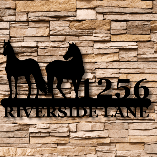 Equine II Street Address Sign - Kith and Kin Forever