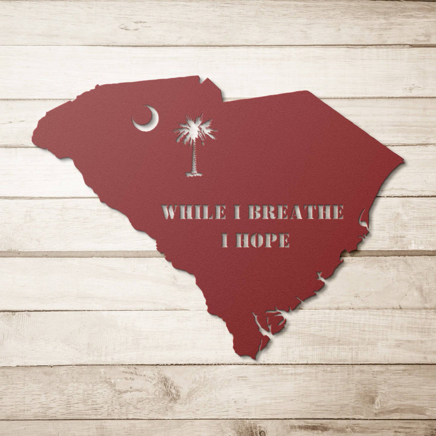 South Carolina State Metal Art - Kith and Kin Forever