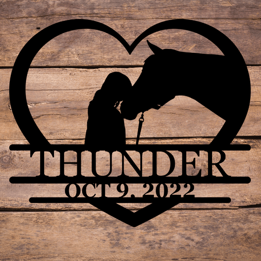 Girl Kissing Horse Memorial - Kith and Kin Forever