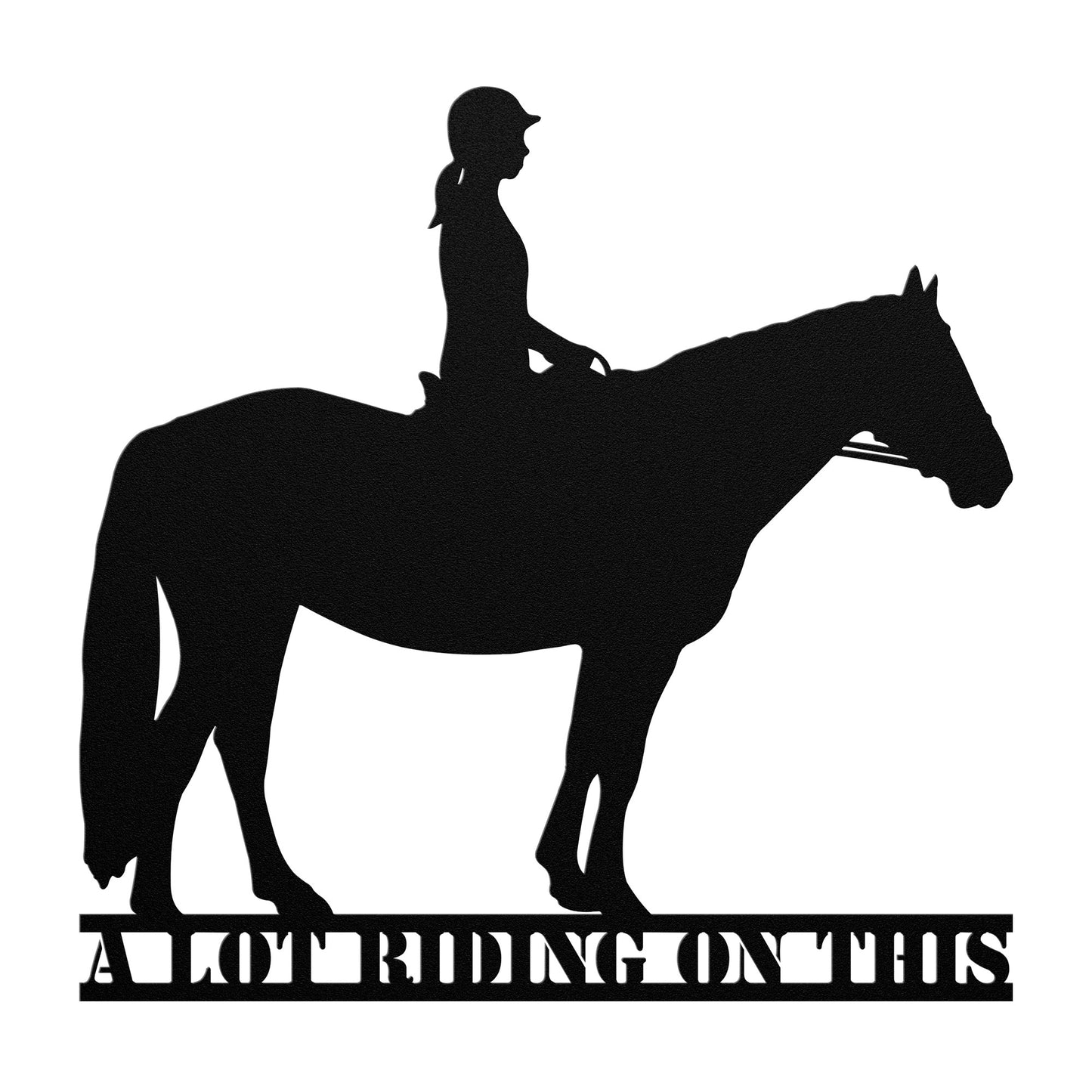 A LOT RIDING ON THIS - GIRL ON HORSE