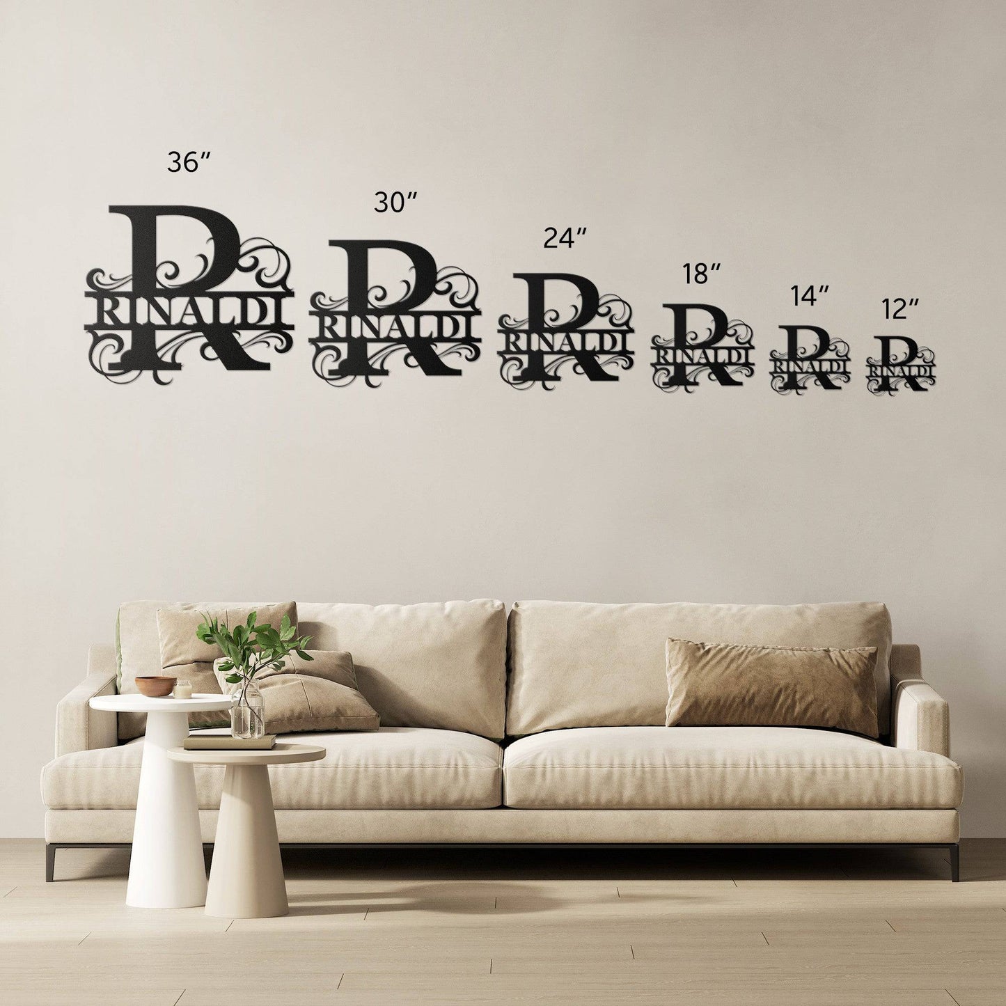 Alphabet Initial Personalized Steel Sign
