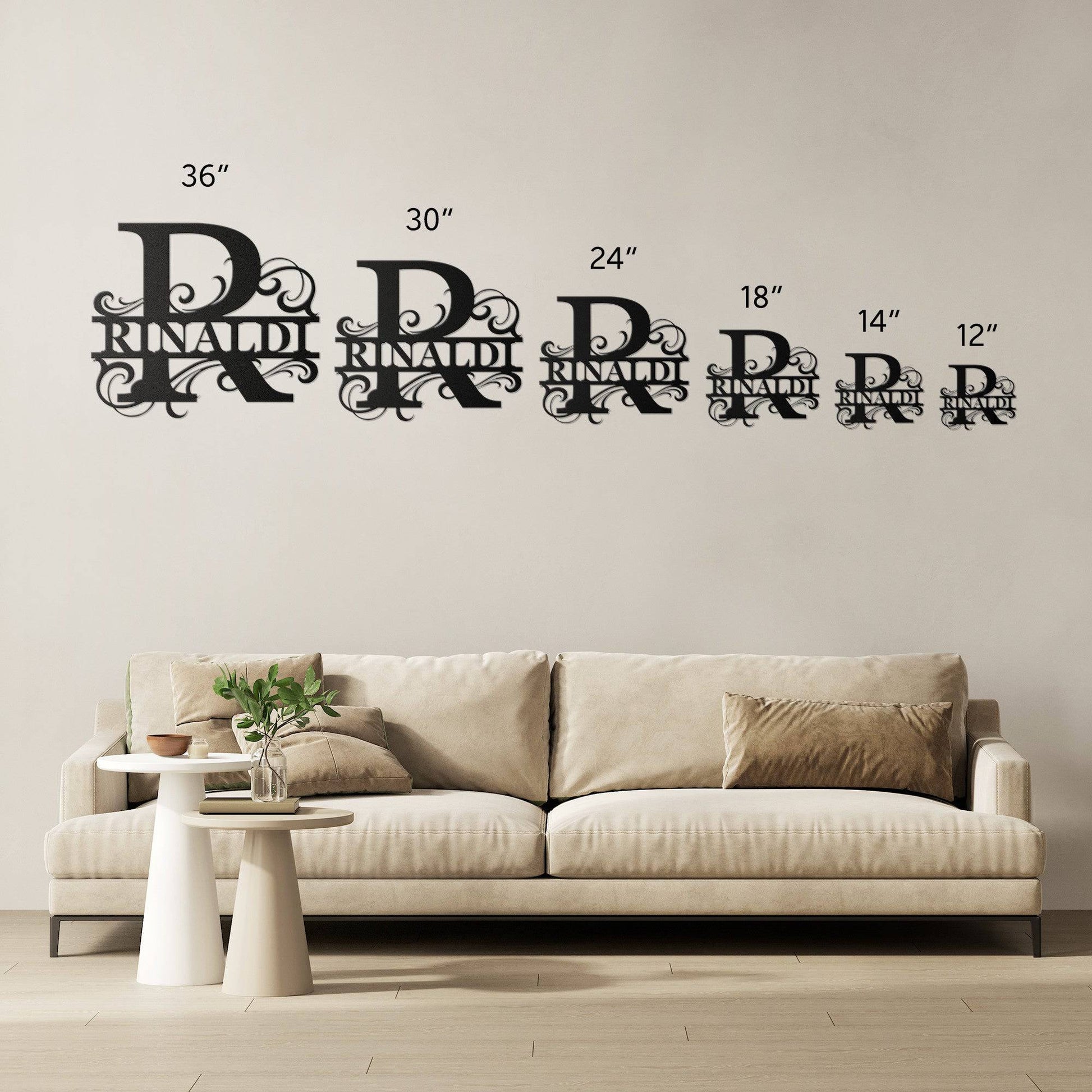 Alphabet Initial Personalized Steel Sign