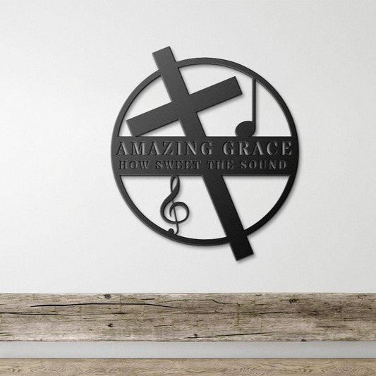 Amazing Grace Steel Sign - Kith and Kin Forever