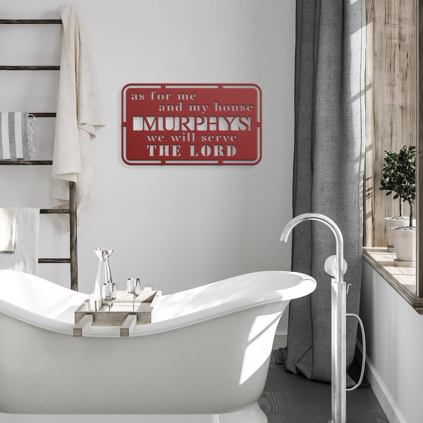 As For Me and My House - Joshua 24:15 - Bible Verse Wall Art