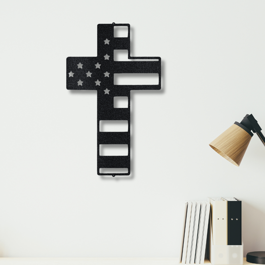 Flag Cross - Steel Sign