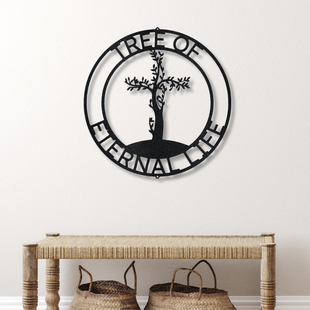 Cross Tree Monogram - Steel Sign