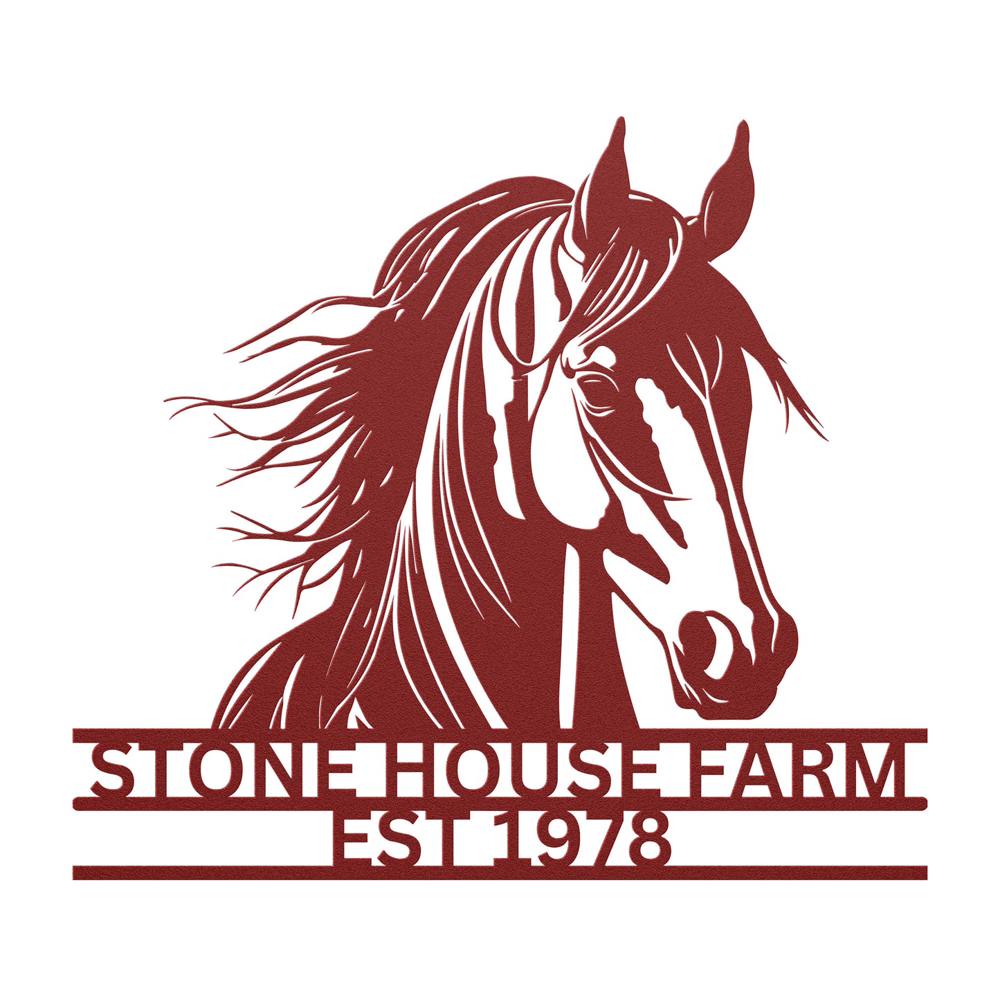 Horse House/Farm Sign - Metal Wall Art