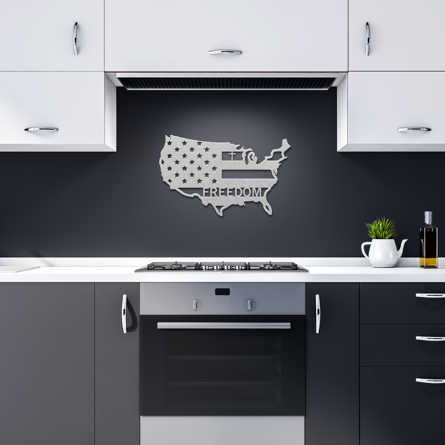 Foundations_of_Freedom_USA_Sign_Silver_Dark_Kitchen_Mockup.png
