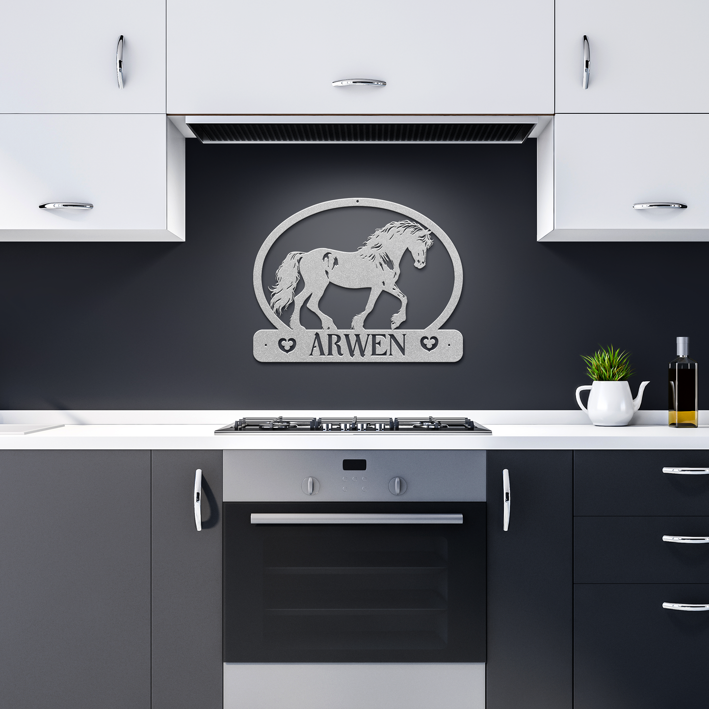 Friesian_Horse_ARWEN_Metal_Wall_Art_EA_Silver_Dark_Kitchen_Mockup.png_15702049