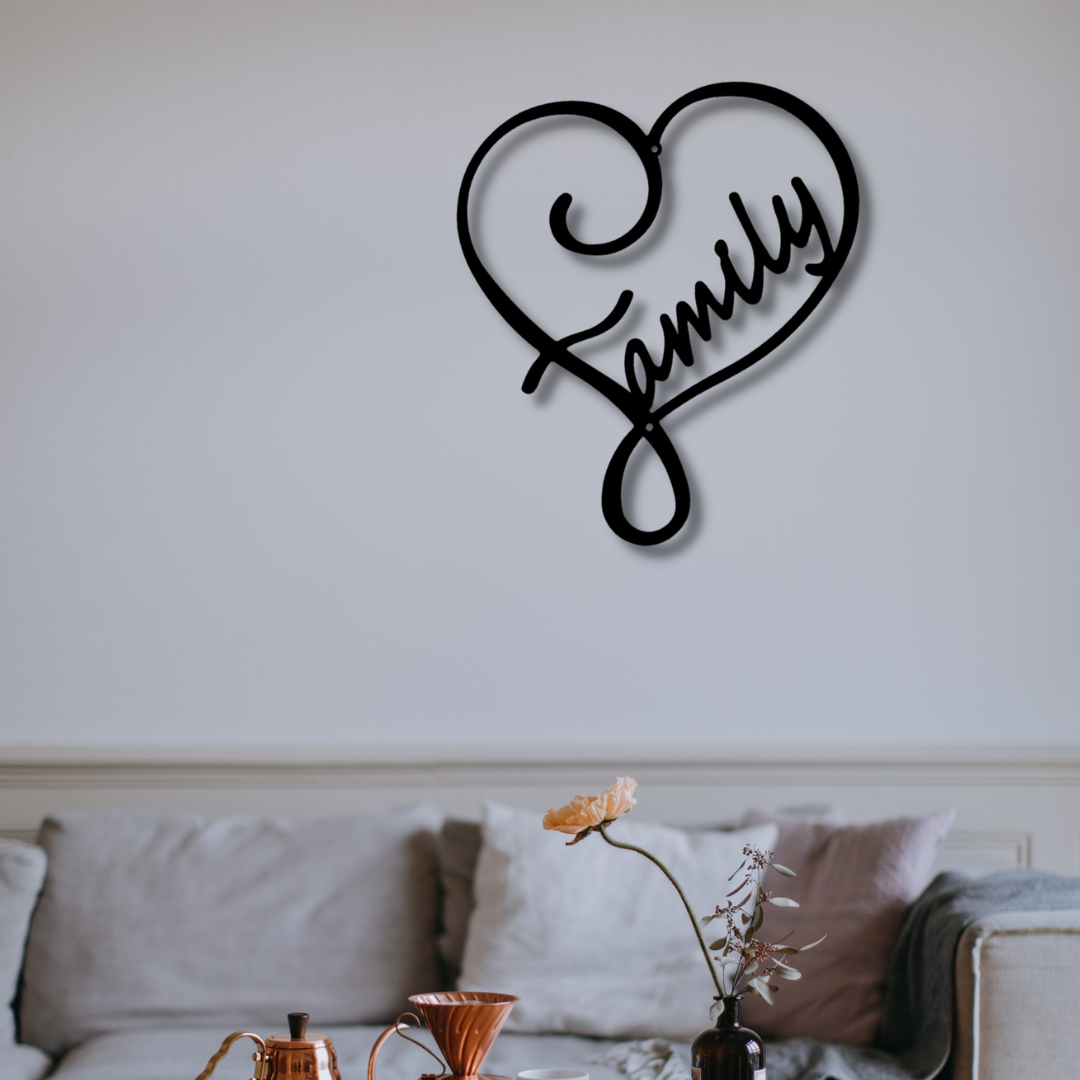 Heart of the Family - Metal Wall Art - Kith and Kin Forever