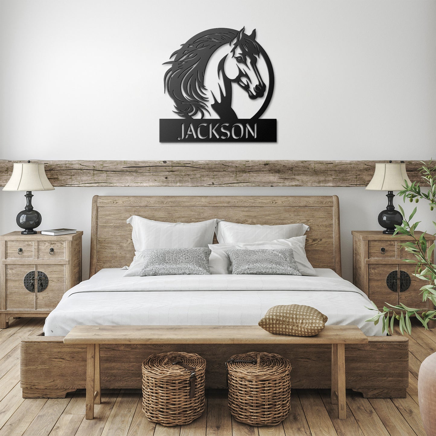 Noble Horse Stall Sign in Circle
