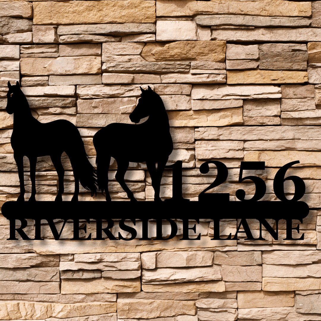 Equine II Street Address Sign - Kith and Kin Forever