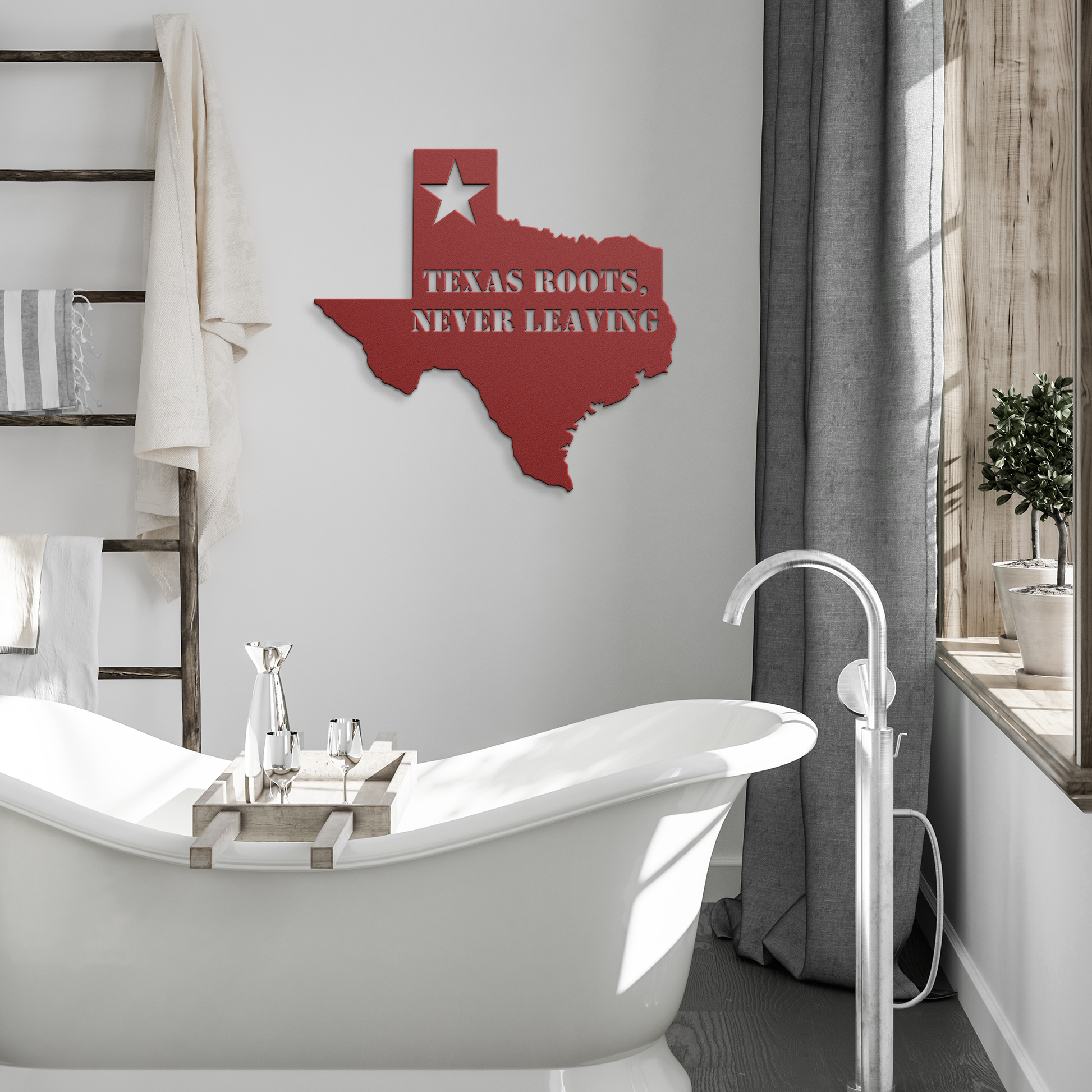 Texas_Roots_Never_Leaving_Metal_Art_Red_Modern_Bathroom_Mockup.png