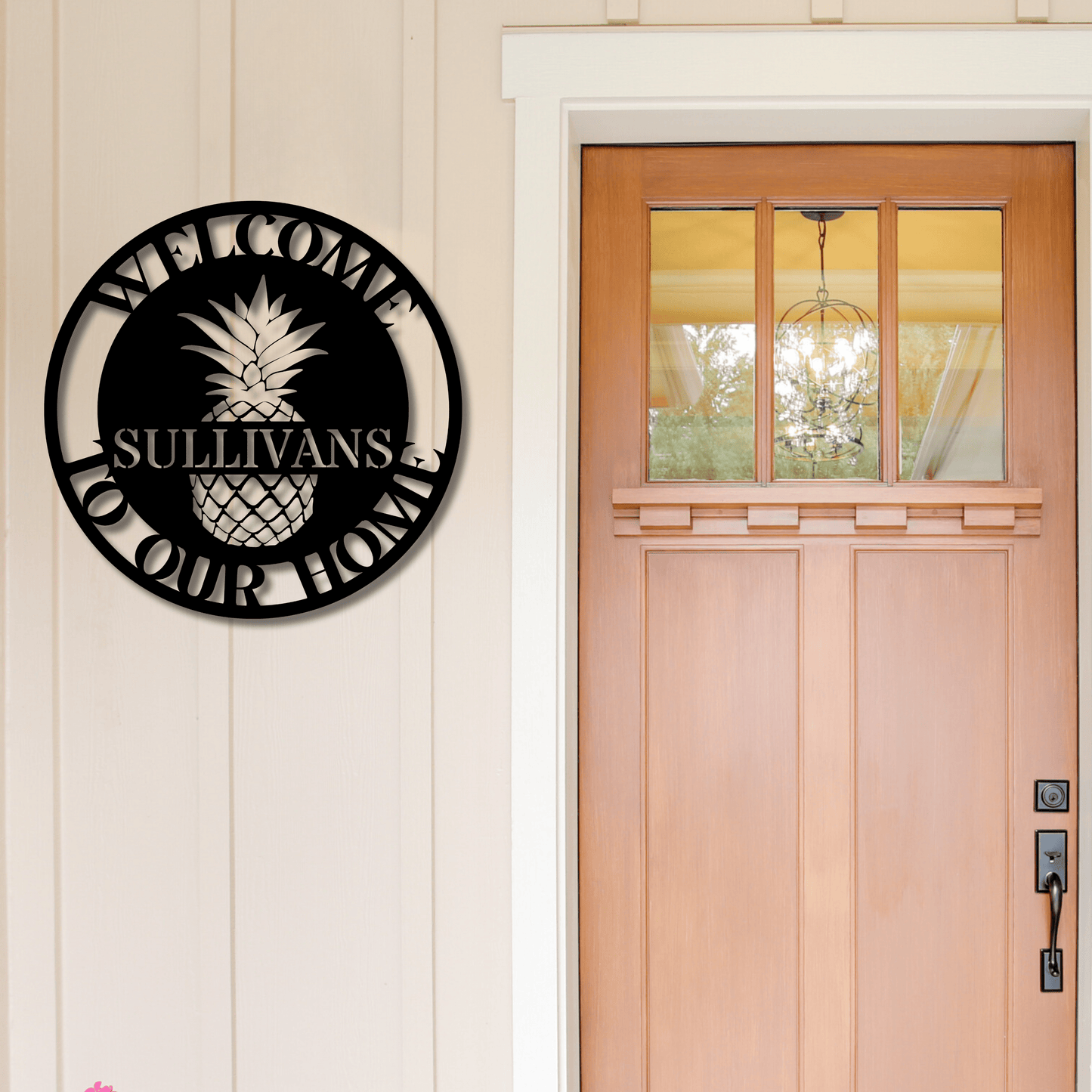 Welcome Pineapple Personalized Metal Sign